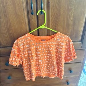 Orange Tommy Hilfiger Crop Top